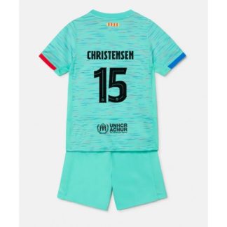 Otroški Nogometni dresi kompleti za otroke Barcelona Tretji 2023-24 Andreas Christensen 15