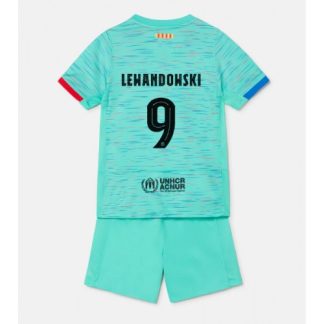 Otroški Nogometni dresi kompleti za otroke Barcelona Tretji 2023-24 Robert Lewandowski 9