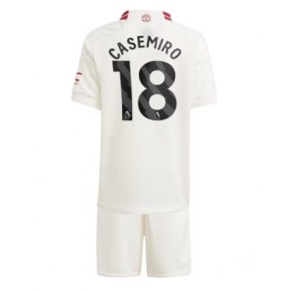 Otroški Nogometni dresi Manchester United kompleti Tretji 2023-24 tisk Casemiro 18