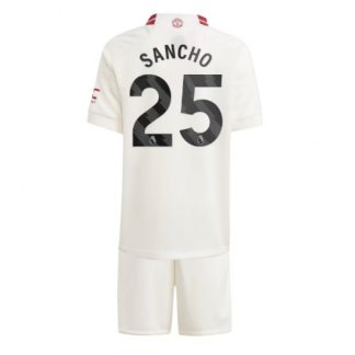 Otroški Nogometni dresi Manchester United kompleti Tretji 2023-24 tisk Jadon Sancho 25