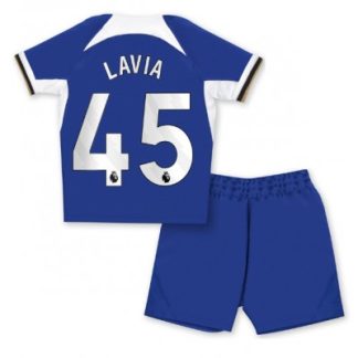 Otroški Nogometni dresi kompleti za otroke Chelsea Domači 2023-24 Romeo Lavia 45