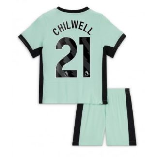 Otroški Nogometni dresi kompleti za otroke Chelsea Tretji 2023-2024 tisk Ben Chilwell 21