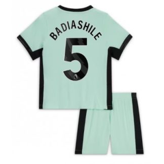 Otroški Nogometni dresi kompleti za otroke Chelsea Tretji 2023-2024 tisk Benoit Badiashile 5