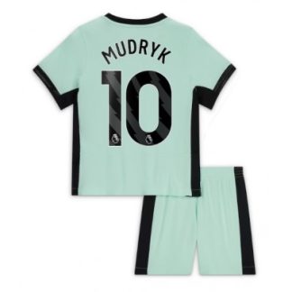 Otroški Nogometni dresi kompleti za otroke Chelsea Tretji 2023-2024 tisk Mykhailo Mudryk 10
