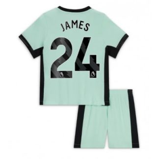 Otroški Nogometni dresi kompleti za otroke Chelsea Tretji 2023-2024 tisk Reece James 24
