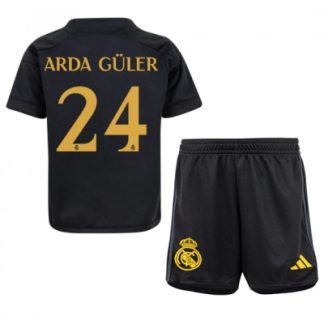 Poceni Otroški Nogometni dresi Real Madrid kompleti Tretji 2023-24 tisk Arda Guler 24