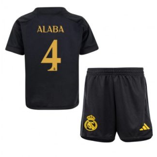 Poceni Otroški Nogometni dresi Real Madrid kompleti Tretji 2023-24 tisk David Alaba 4