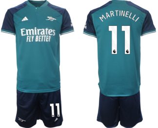 Moški Nogometni dresi Arsenal Tretji 2023-24 Kratek Rokav + Kratke hlače Gabriel Martinelli 11
