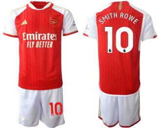 Moški Nogometni dresi kompleti Arsenal Domači 2023-24 rdeča bela Emile Smith Rowe 10
