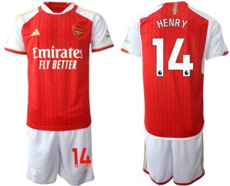 Moški Nogometni dresi kompleti Arsenal Domači 2023-24 rdeča bela Thierry Henry 14