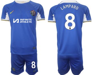Poceni Moški Nogometni dresi kompleti Chelsea Domači 2023-2024 tisk Frank Lampard 8