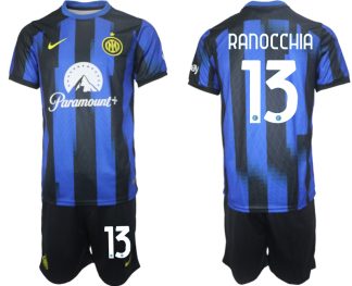 Poceni Moški Nogometni dresi kompleti Inter Milan Domači 2023 2024 Andrea Ranocchia 13