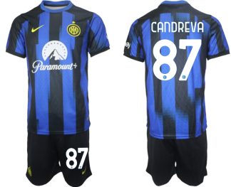 Poceni Moški Nogometni dresi kompleti Inter Milan Domači 2023 2024 Antonio Candreva 87