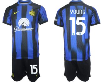 Poceni Moški Nogometni dresi kompleti Inter Milan Domači 2023 2024 Ashley Young 15