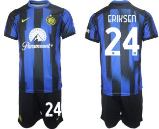 Poceni Moški Nogometni dresi kompleti Inter Milan Domači 2023 2024 Christian Eriksen 24