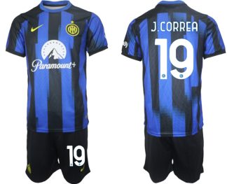 Poceni Moški Nogometni dresi kompleti Inter Milan Domači 2023 2024 Joaquin Correa 19