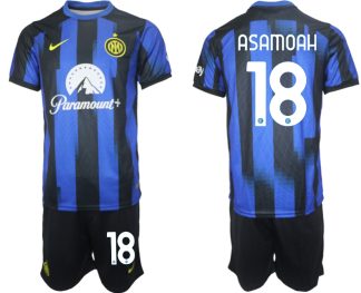 Poceni Moški Nogometni dresi kompleti Inter Milan Domači 2023 2024 Kwadwo Asamoah 18