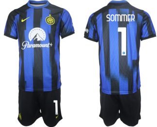 Poceni Moški Nogometni dresi kompleti Inter Milan Domači 2023 2024 Yann Sommer 1