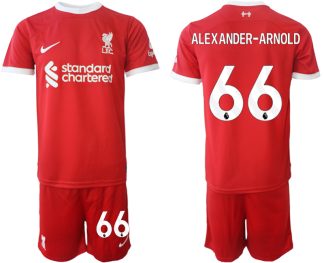 Poceni Moški Nogometni dresi kompleti Liverpool Domači 2023 2024 tisk Alexander-Arnold 66