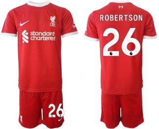 Poceni Moški Nogometni dresi kompleti Liverpool Domači 2023 2024 tisk Andrew Robertson 26