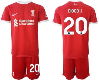 Poceni Moški Nogometni dresi kompleti Liverpool Domači 2023 2024 tisk Diogo Jota 20