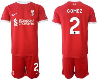 Poceni Moški Nogometni dresi kompleti Liverpool Domači 2023 2024 tisk Joe Gomez 2