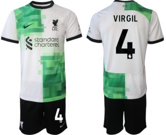 Poceni Moški Nogometni dresi Liverpool Gostujoči 2023 2024 Virgil van Dijk 4