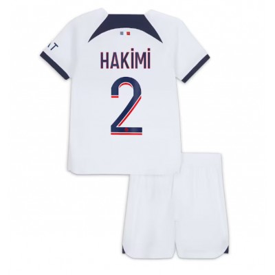 Achraf Hakimi 2 Otroški Nogometni dresi kompleti Paris Saint-Germain PSG Gostujoči 2023 2024