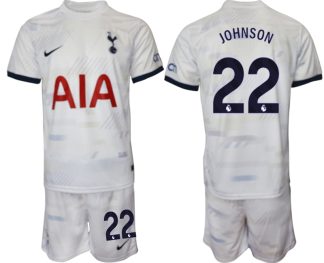 Brennan Johnson 22 Moški Nogometni dresi Tottenham Hotspur Domači bela 2023 2024