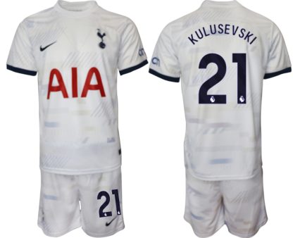 Dejan Kulusevski 21 Moški Nogometni dresi Tottenham Hotspur Domači bela 2023 2024