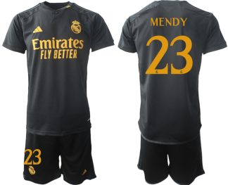 Ferland Mendy 23 Moški Nogometni dresi kompleti Real Madrid Tretji 2023 2024