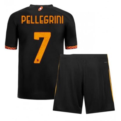 Lorenzo Pellegrini #7 Otroški Nogometni dresi kompleti AS Roma Tretji 2023 2024
