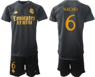 Moški Nogometni dresi kompleti Real Madrid Tretji 2023-24 Nacho 6