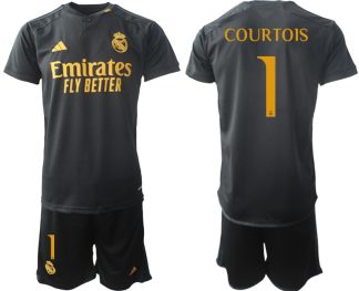 Moški Nogometni dresi kompleti Real Madrid Tretji 2023-24 Thibaut Courtois 1