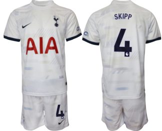 Oliver Skipp #4 Moški Nogometni dresi Tottenham Hotspur Domači bela 2023 2024