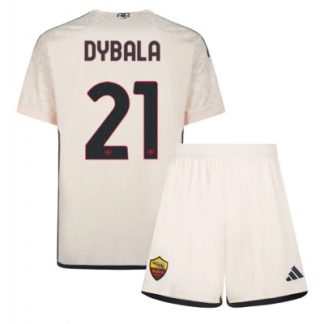 Paulo Dybala #21 Otroški Nogometni dresi kompleti AS Roma Gostujoči 2023 2024