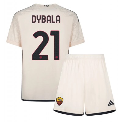 Paulo Dybala #21 Otroški Nogometni dresi kompleti AS Roma Gostujoči 2023 2024