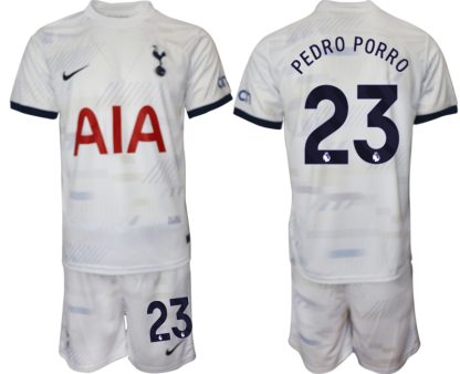 Pedro Porro 23 Moški Nogometni dresi Tottenham Hotspur Domači bela 2023 2024