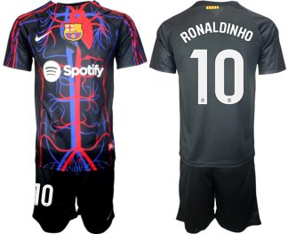 Moški Nogometni dresi kompleti Patta x FC Barcelona 2023-2024 Ronaldinho 10