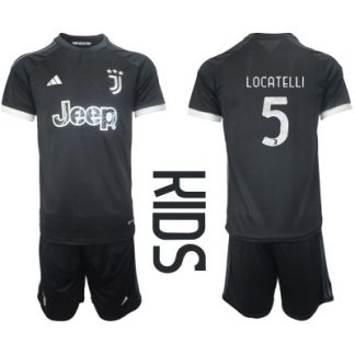 Otroški Nogometni dresi kompleti za otroke Juventus Tretji 2023-2024 Manuel Locatelli 5