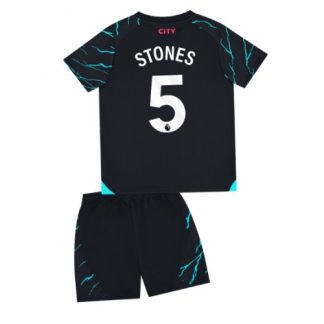 Otroški Nogometni dresi kompleti za otroke Manchester City Tretji 2023-24 John Stones 5