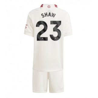 Otroški Nogometni dresi Manchester United Tretji 2023-24 Luke Shaw 23