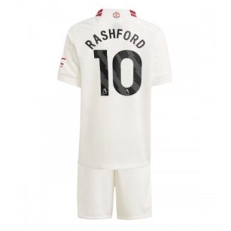 Poceni Otroški Nogometni dresi Manchester United Tretji 2023-24 Marcus Rashford 10