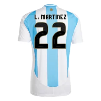 Moški Nogometni dresi Argentina Domači Copa America 2024 Lautaro Martinez 22