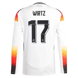 Moški Nogometni dresi Nemčija Domači Euro 2024 bela Dolgi Rokav Florian Wirtz 17
