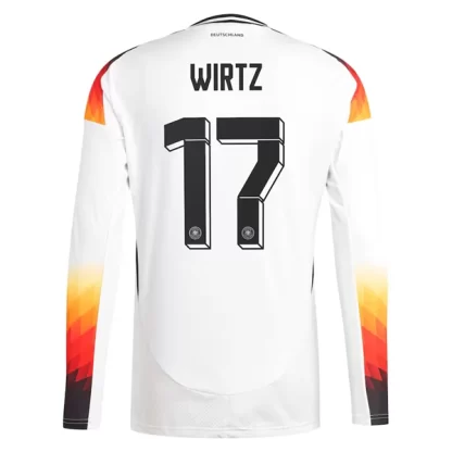 Moški Nogometni dresi Nemčija Domači Euro 2024 bela Dolgi Rokav Florian Wirtz 17
