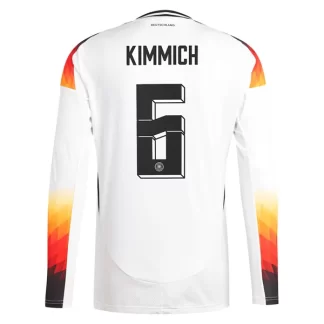Moški Nogometni dresi Nemčija Domači Euro 2024 bela Dolgi Rokav Joshua Kimmich 6