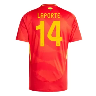 Moški Nogometni dresi Španija Domači Euro 2024 Aymeric Laporte 14