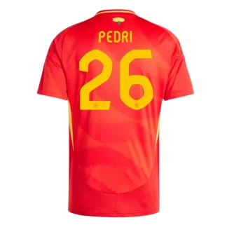 Moški Nogometni dresi Španija Domači Euro 2024 Spanje Pedri 26