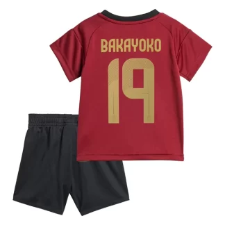 Otroški Nogometni dresi kompleti za otroke Belgija Domači Euro 2024 Johan Bakayoko 19
